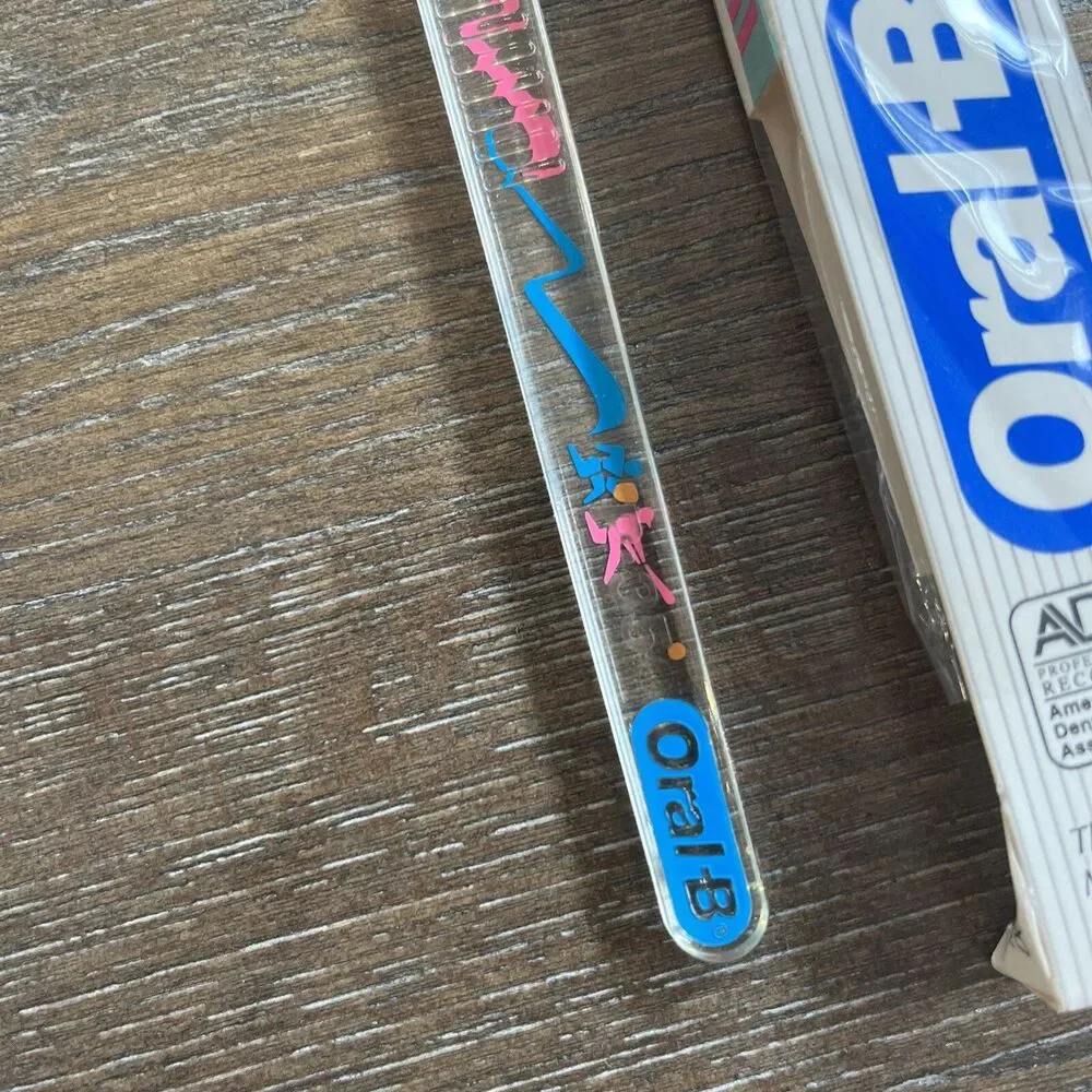 VTG 1991 Oral-B 35 Compact ART + SPORT DESIGNER Toothbrush Lot 2 Baseball RARE!!